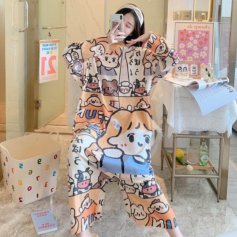 New Long-sleeved One-piece Pajamas For Women