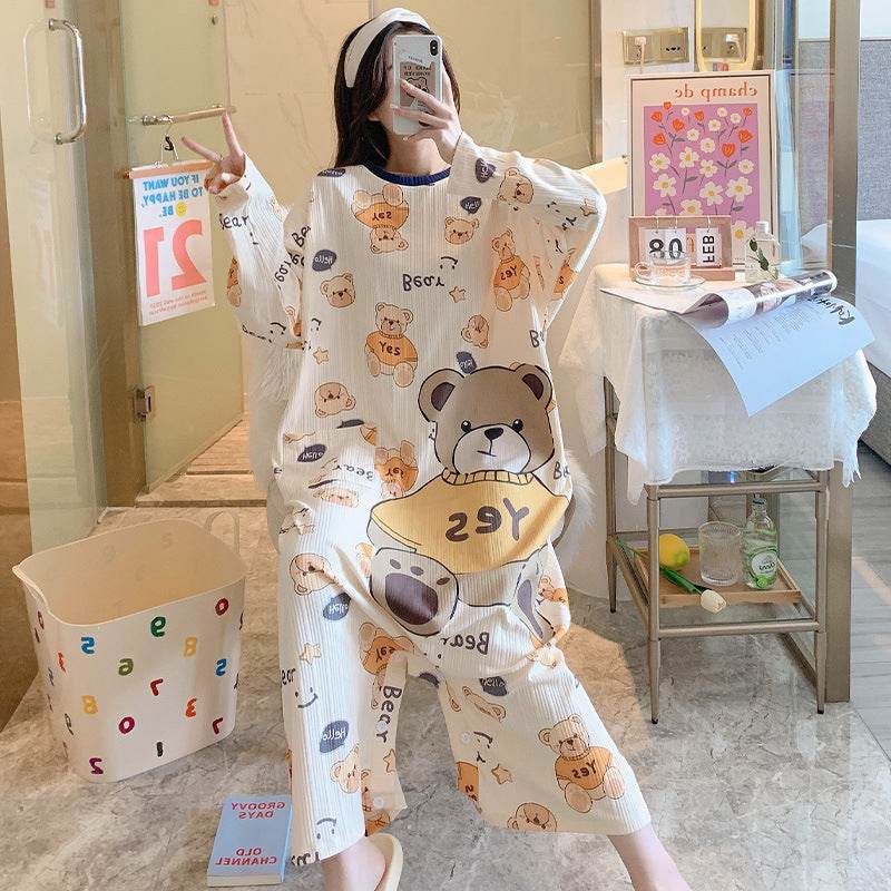 New Long-sleeved One-piece Pajamas For Women