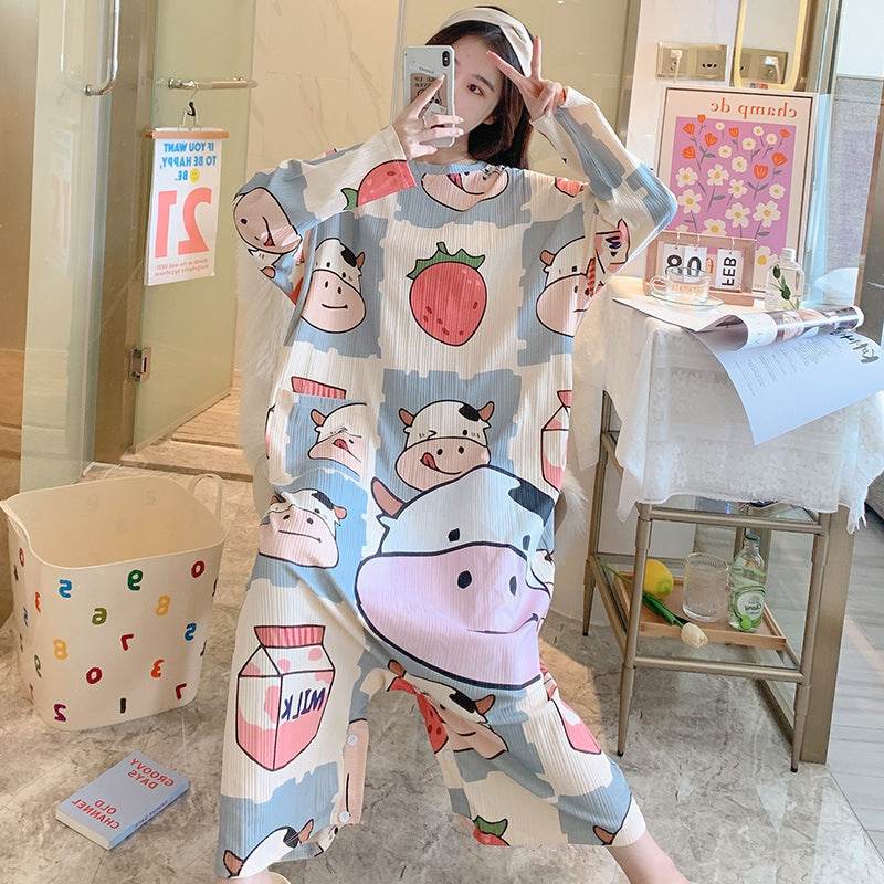 New Long-sleeved One-piece Pajamas For Women