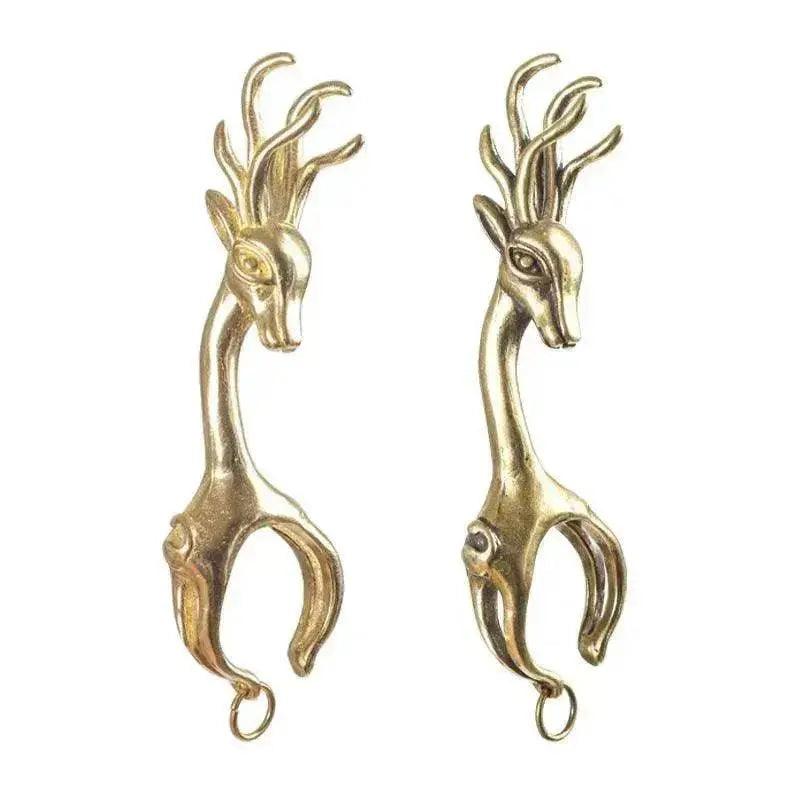 New Lucky Deer Anti-finger Smoked Yellow Release Finger Copper Ring