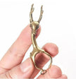 New Lucky Deer Anti-finger Smoked Yellow Release Finger Copper Ring