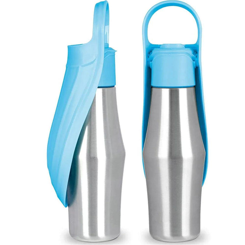 Portable Dog Water Bottle – 27oz Silicone Leaf Design Travel Drinker for Dogs