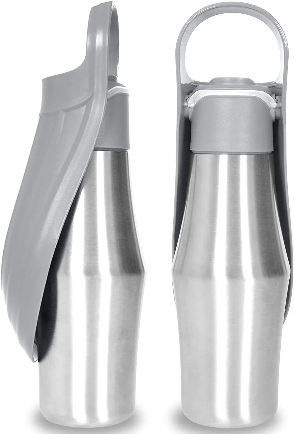 Portable Dog Water Bottle – 27oz Silicone Leaf Design Travel Drinker for Dogs