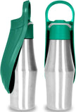 Portable Dog Water Bottle – 27oz Silicone Leaf Design Travel Drinker for Dogs