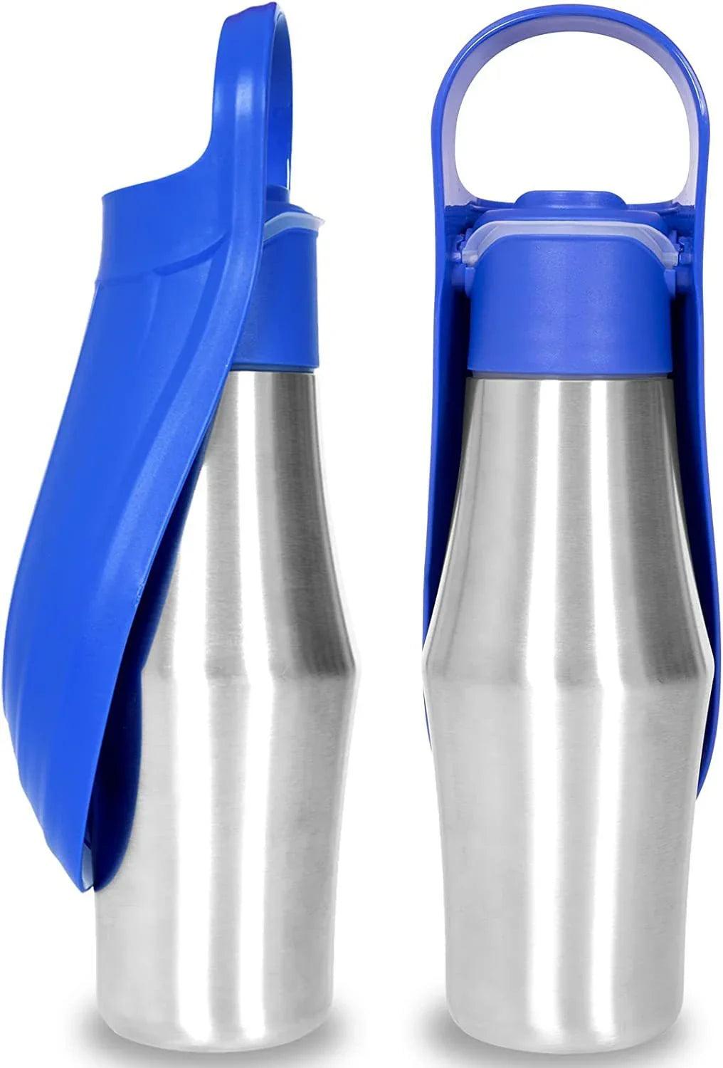 Portable Dog Water Bottle – 27oz Silicone Leaf Design Travel Drinker for Dogs