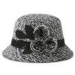 New women's woolen French plain weave flowers basin hat