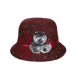 New women's woolen French plain weave flowers basin hat