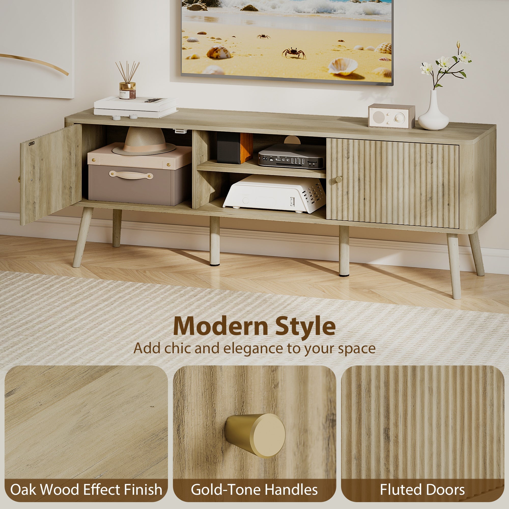 Birch TV Stand for Televisions up to 65
