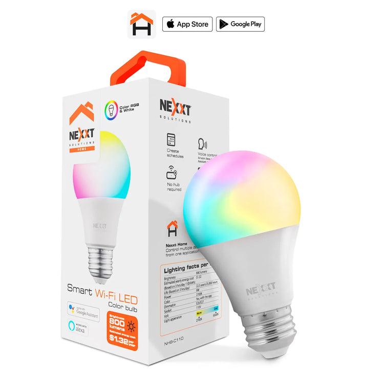 Nexxt - Smart Home - Indoor Wi-Fi RGB & White LED Light Bulb 100V