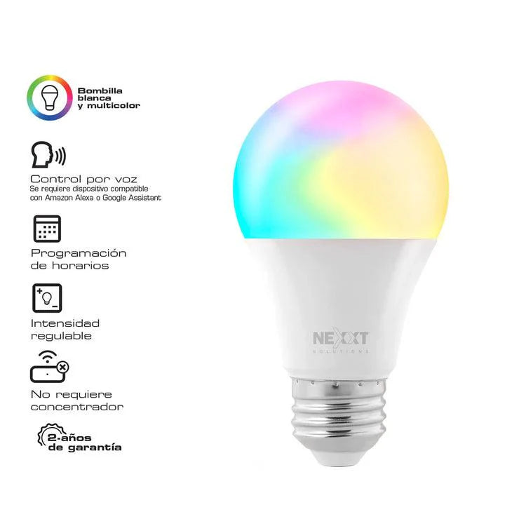 Nexxt - Smart Home - Indoor Wi-Fi RGB & White LED Light Bulb 100V