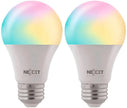 Nexxt - Smart Home Indoor Wi-Fi RGB & White LED Light Bulb (2 Pack)