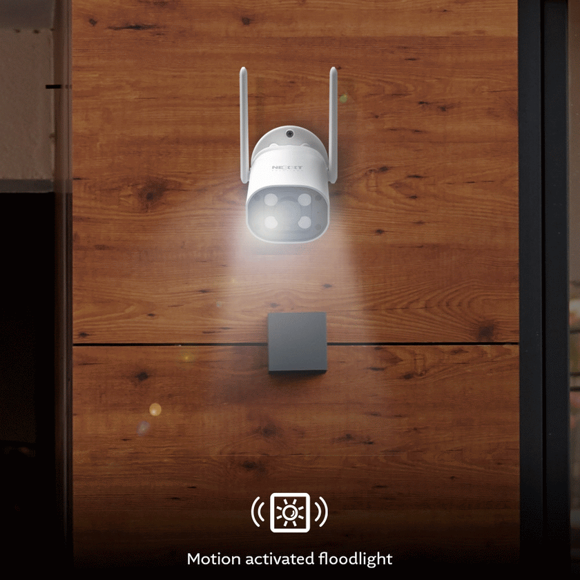 Nexxt - Caméra de surveillance extérieure intelligente 2K 5MP - Blanche - NHC-OF10