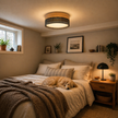 NICOL Scandinavian Flush Mount Ceiling Light for Hallway, Bedroom & Kitchen