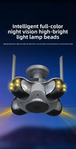 Auto Tracking Wireless Surveillance Cameras HD 4 Screens WiFi IP PTZ FFVideo