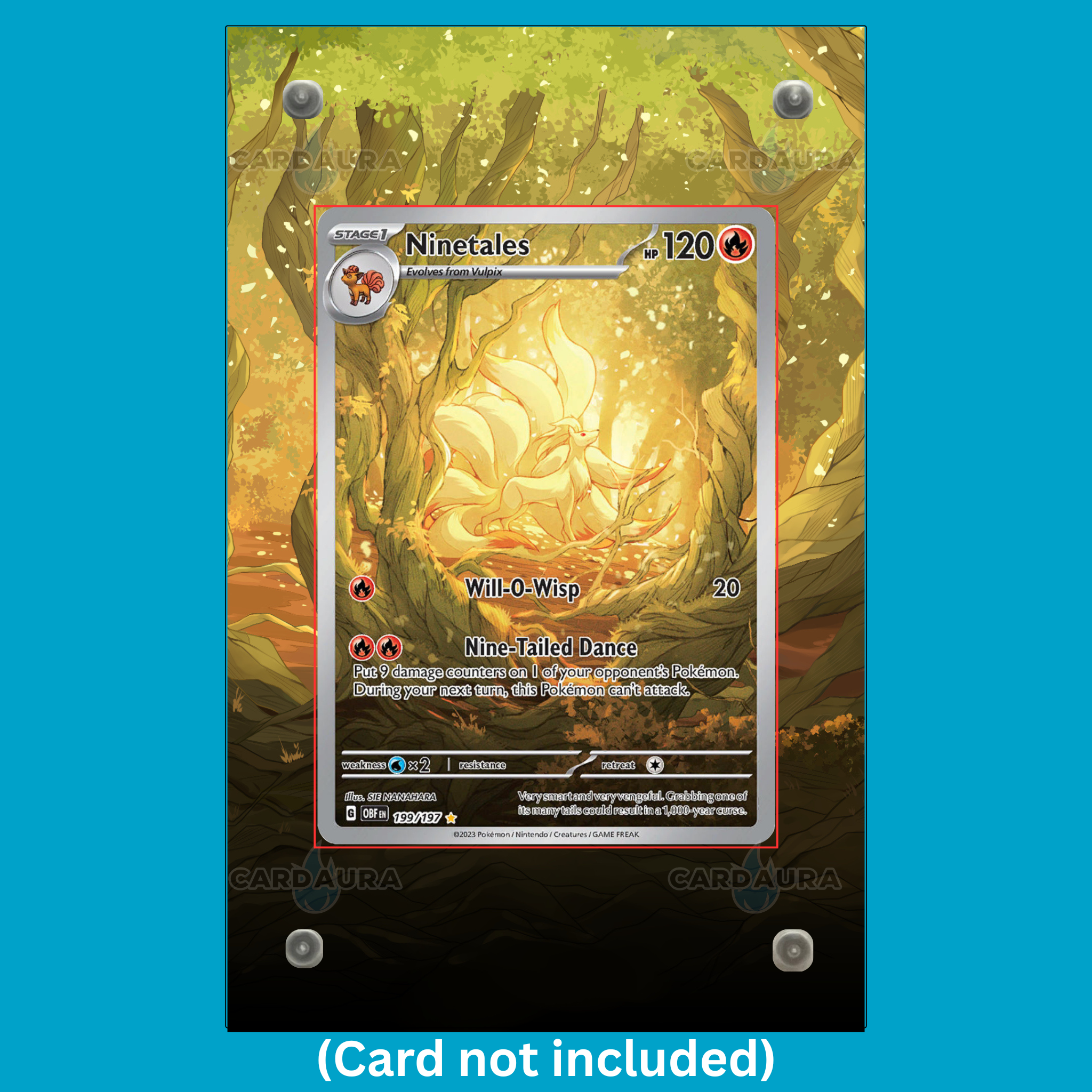 Ninetales 199/197 Obsidian Flames (Ungraded) Display Case