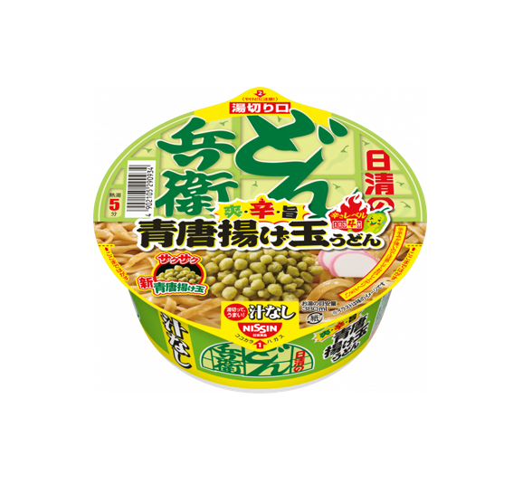 Nissin Donbei Dry Udon with Fried Green Chicken and Egg (93G) [Best Before Date: 2026.01.07]