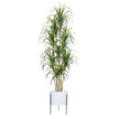 Noe - White Mid-Century Planter With Black Metal Stand
