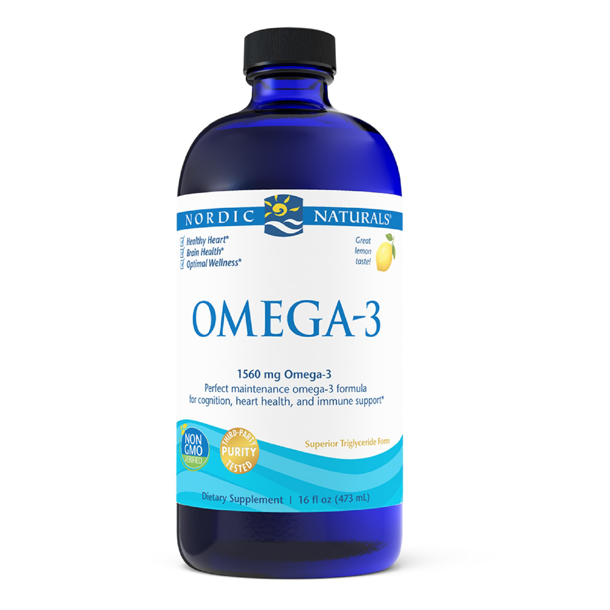 Nordic Naturals OMEGA-3 Liquid - Lemon, 473ml