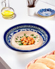 Dishes (Low Bowl) | Medium & Large – Hand-Painted Palestinian Ceramic | Multicolor & Navy