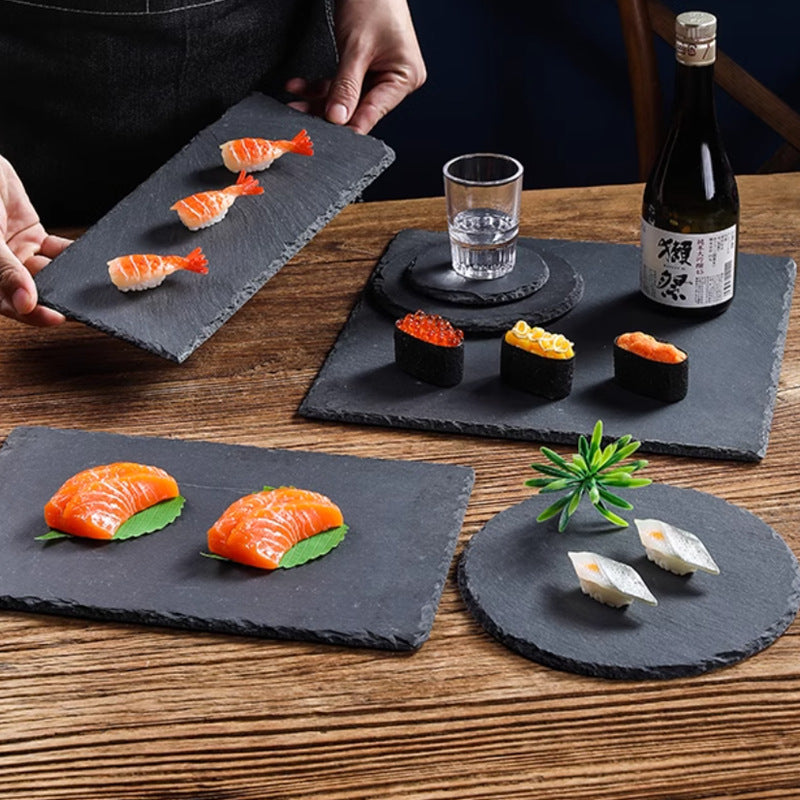 Natural Black Slate Plate