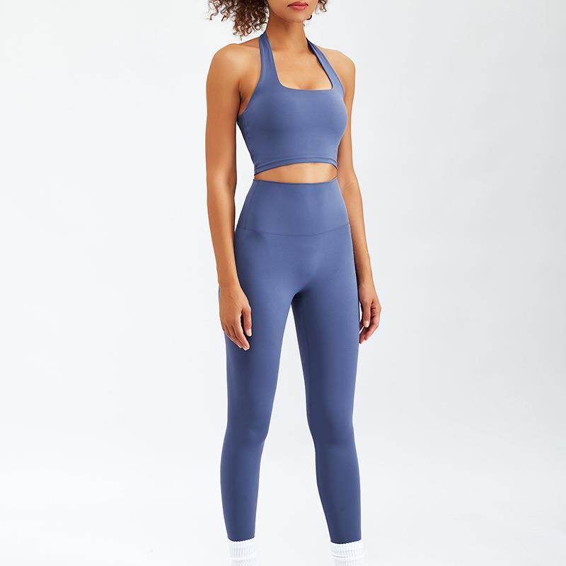 2pcs set Nude Feel Workout Outfit set Gym Clothes for women