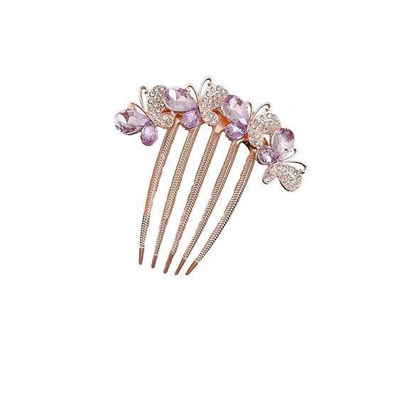 Butterfly  Rhinestone Barrette Clip