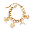 Boho Dolphin Starfish Conch Pendant Jewelry Set – Choker Necklace & Bracelets for Women