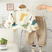 Printing Long sleeve Shirt For Boys Pants Breathable Two-piece Set for boys.