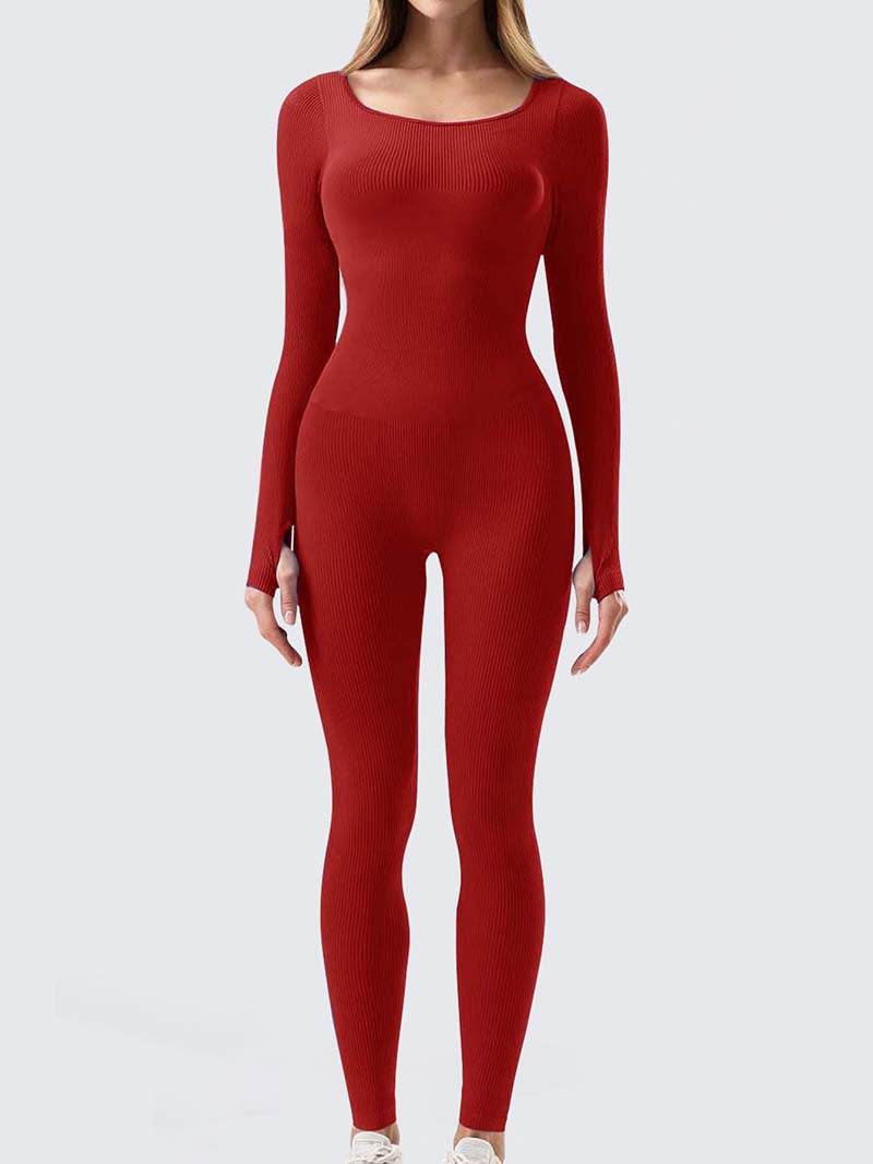 Yoga Jumpsuit & Workout Clothes Slim Thread Long Sleeve Yoga Jumpsuit