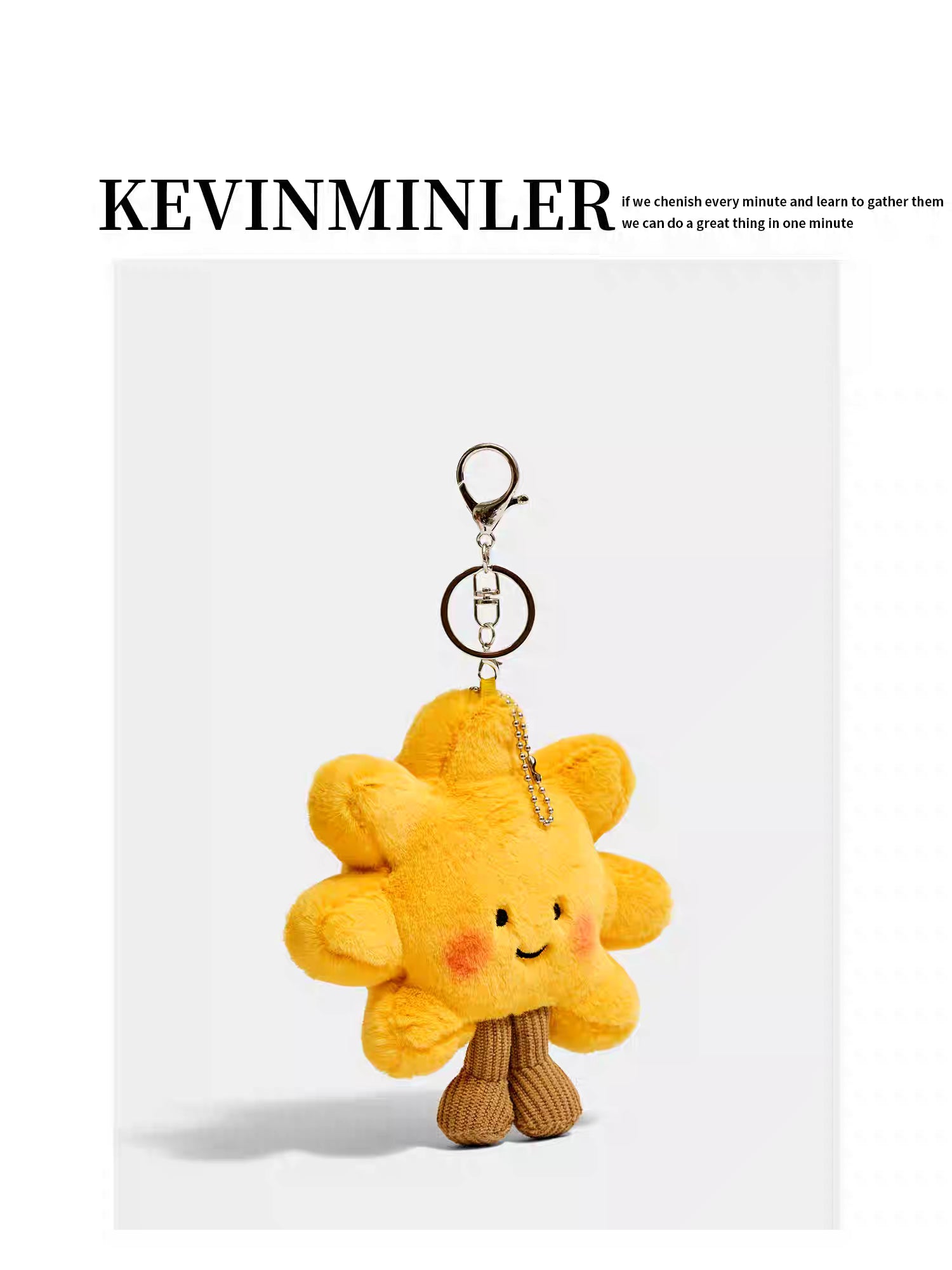 [pre order] cute  SUNFLOWER KEYCHAIN PLUSH DOLL HANGER