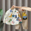 Printing Long sleeve Shirt For Boys Pants Breathable Two-piece Set for boys.