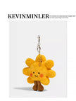 [pre order] cute  SUNFLOWER KEYCHAIN PLUSH DOLL HANGER