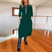Long Sleeved Dress Women – High Waist Oversized Swing Maxi Dress