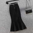 Mermaid Denim Skirt Cotton Mid Length Fishtail Style