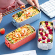 Portable Stainless Steel Double Layer Kids Lunch Box