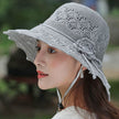 New Summer Outdoor Sunshade UV Protection Wide Brim Crotchet Sun Hat with neck flap for women