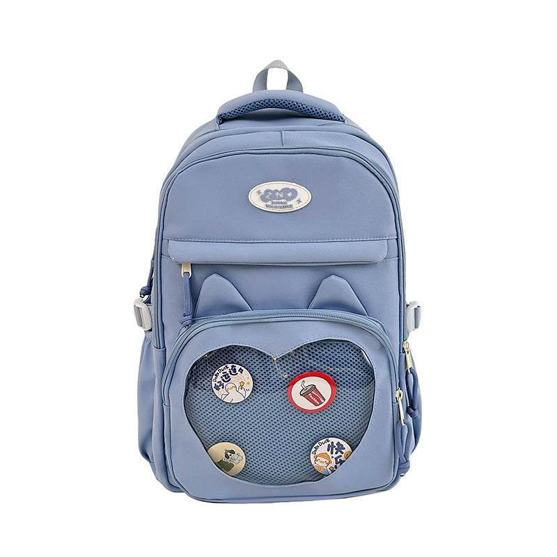 Large Capacity Kids School Backpack – Nylon Bookbag for Primary Students | Pink, Blue, Black