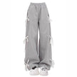 Fashion Bow lace up Oversized Baggy Sweat Pant women
