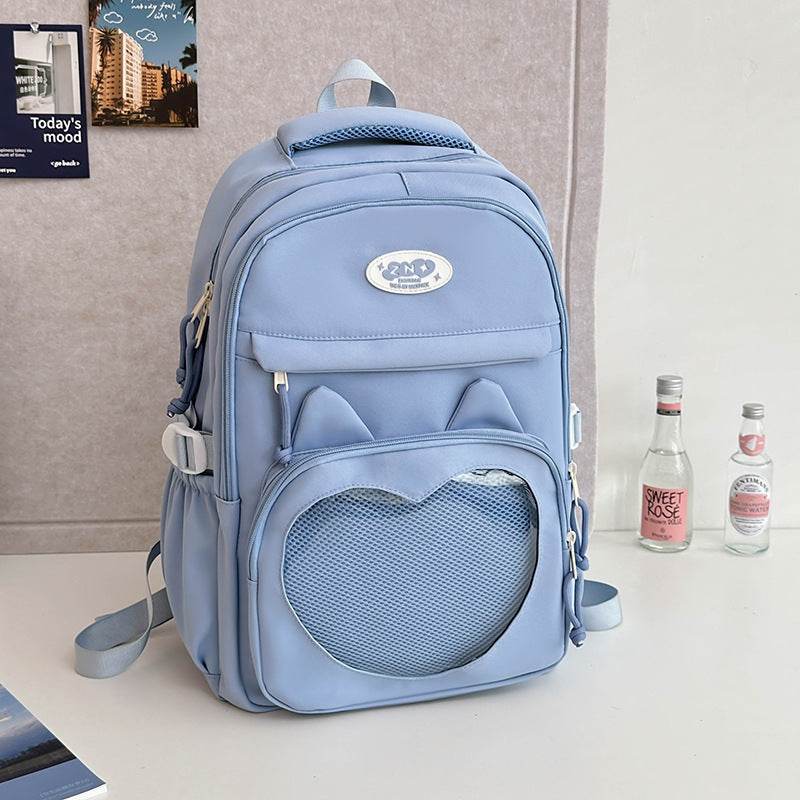 Large Capacity Kids School Backpack – Nylon Bookbag for Primary Students | Pink, Blue, Black