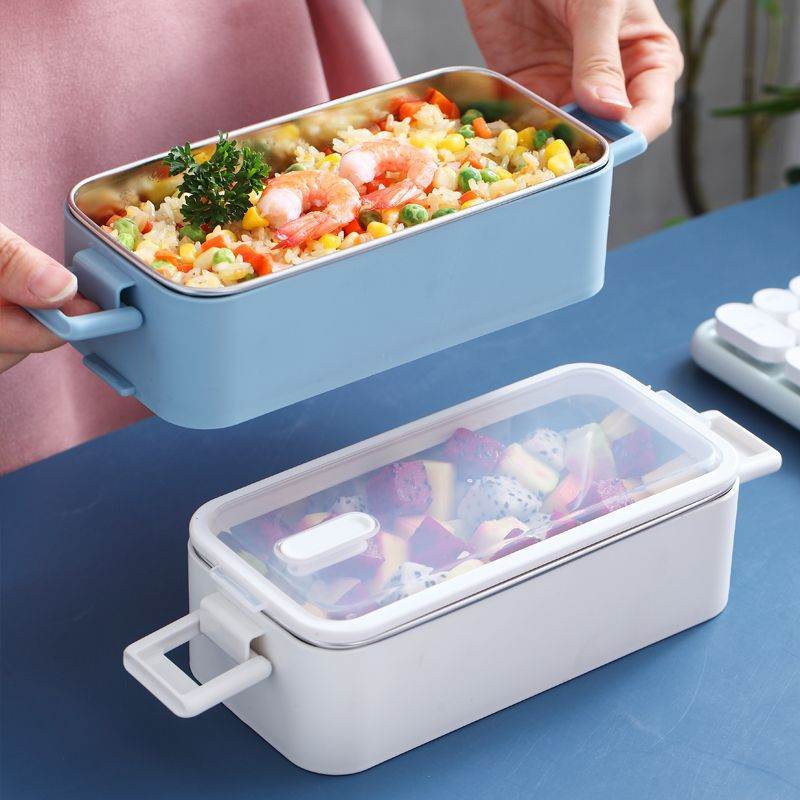 Portable Stainless Steel Double Layer Kids Lunch Box