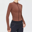 Autumn Winter Long Sleeve Zipper Slim fit Workout Top for women