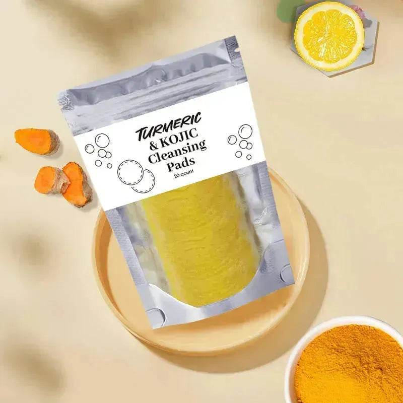 Facial Exfoliating Sponges with Turmeric & Kojic Acid – Oil Control & Dead Skin Removal