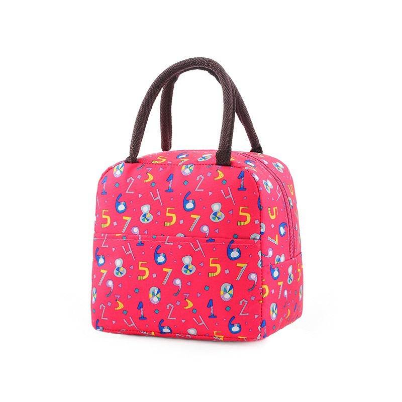 Portable Floral Aluminum Foil Thermal Insulated Lunch Bag