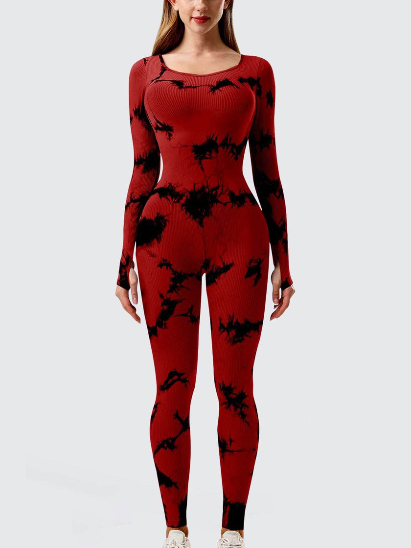 Yoga Jumpsuit & Workout Clothes Slim Thread Long Sleeve Yoga Jumpsuit