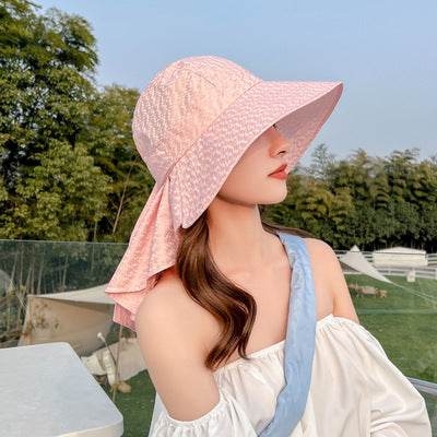 Fashionable Summer Protection UV Protection Dome Cotton Wide Brim  Sun Hat
