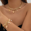 Boho Dolphin Starfish Conch Pendant Jewelry Set – Choker Necklace & Bracelets for Women