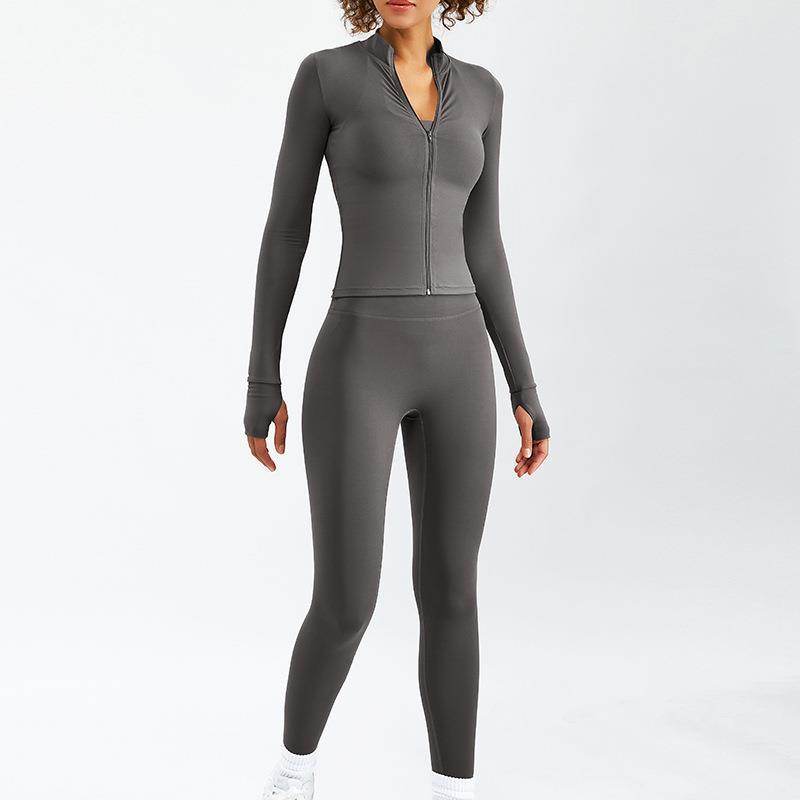 2pcs set Nude Feel Workout Outfit set Gym Clothes for women