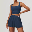 Tennis Skirt set Athletic Sports Workout Pleated Skort Outfit Women