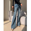 French Style Temperament Retro Washed Baggy Jeans Pant For Women