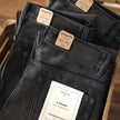 Denim Cotton Men's Heavy Black Washed Denim Jeans Pant trouser